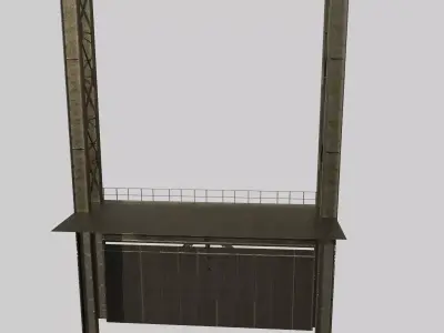 Bottom Floor Structure Low-poly 3D model