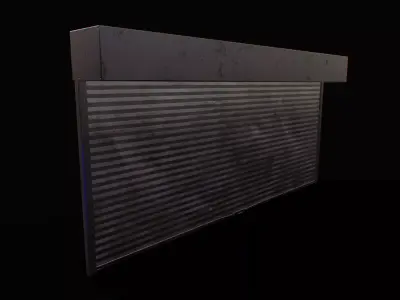 Roller Shutter Animated Low-poly 3D model