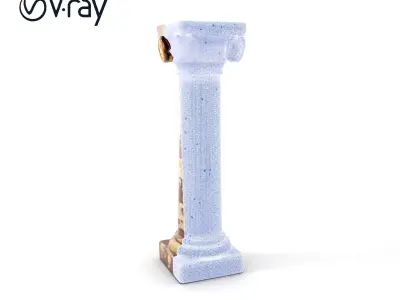 Ancient Column Model Pack with PBR Textures Low-poly 3D model