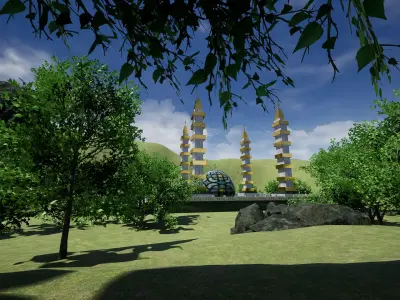 Modern Mosque 3D model