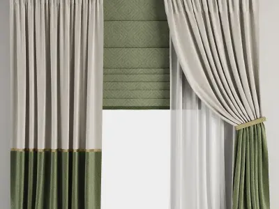 Curtain Set M65 3D model