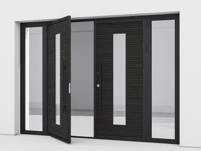 Aluminium door 61 3D model