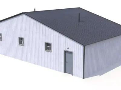 Farm Building 22 PBR Low-poly 3D model