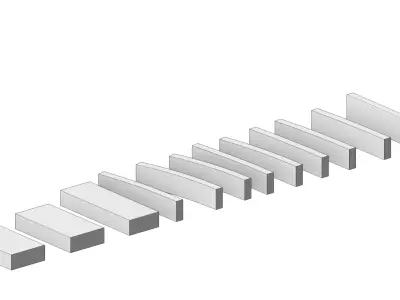 Urban Curbs and Steps PRO Set  Modular Concrete Street and Plaza 3D model