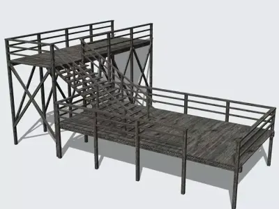 Dock 05 Low-poly 3D model