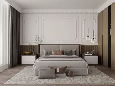 Modern Classic Master Bedroom 3D model