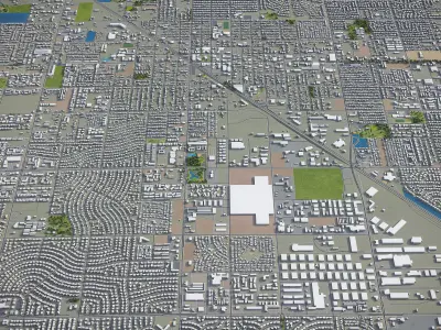 Glendale  Low-poly 3D model