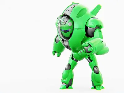 ASTRONAUT BOT V-3000   RIGGED 3D model