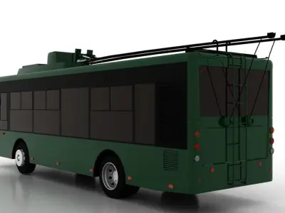 Trolleybus Bogdan T60111 Low Low-poly 3D model