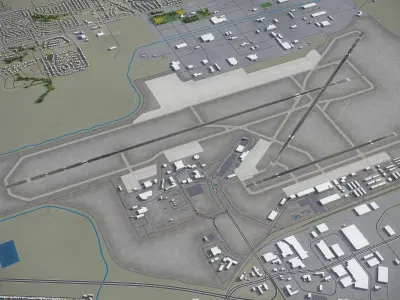 Linkoln - Airport - LNK Low-poly 3D model