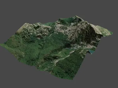 Mountain Valley Landscape  3D model