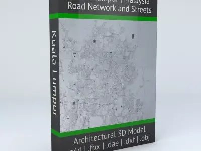 Kuala Lumpur Road Network and Streets 3D model
