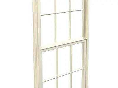 Hurricane Proof Pvc Single Glazed Vertical  Glass Window PBR 3D model
