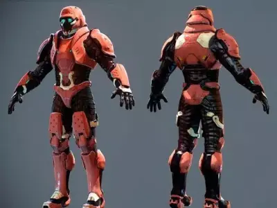 Sci Fi Male Soldier - Professional Pack 3D model