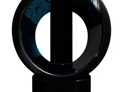 Futuristic Energy Core Lamp Low-poly 3D model