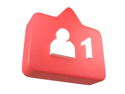Socail Media Follower v2 001 Low-poly 3D model