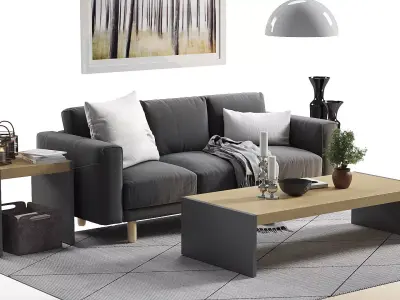 Sofa setup 02 3D model