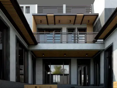 Modern House ID032 3D model