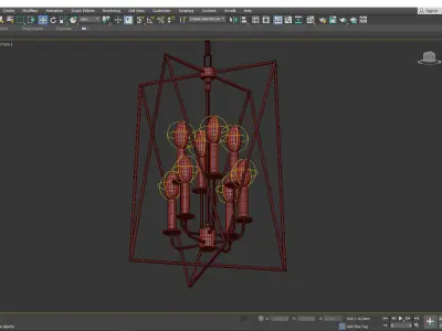  Laszlo 8 Light Pendant Light Low-poly 3D model