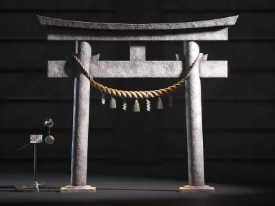 Japanese Shinto Torii 3D model