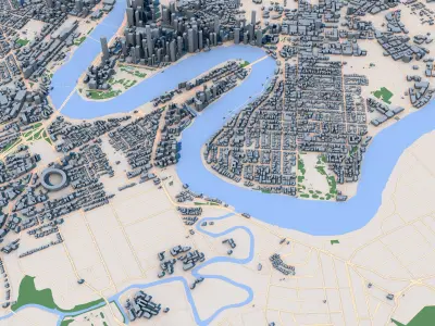 Brisbane City Australia 3D model