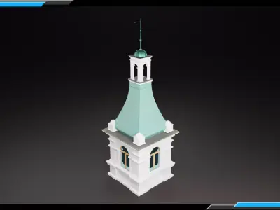 Building Architecture Element Textured Base Mesh 08  Low-poly 3D model