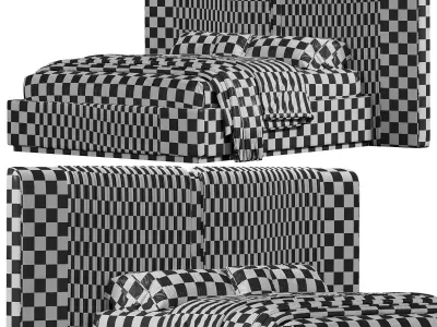 Trend modern bed By Evmoda collection 3D model