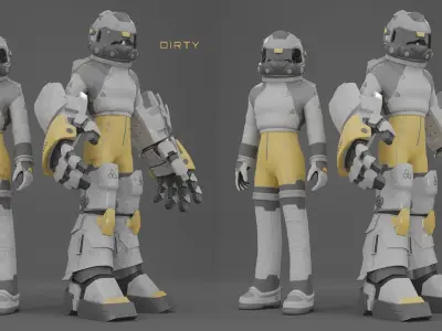 Asteria - Planet Explorer Low-poly 3D model