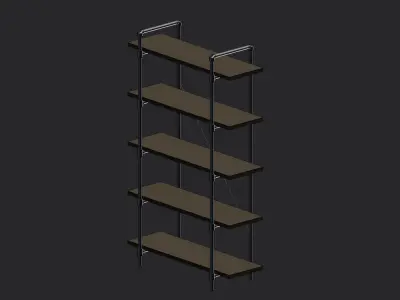 2nd Edition Office Supplies Series - Bookshelves and Work Desk 3D print model
