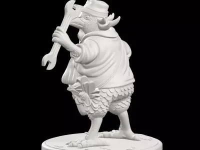 Gallusoid Mechanic Mutant Chicken Overlord Mechanical Specialist 3D print model