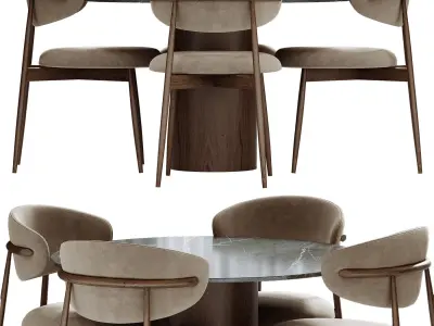 Dining set 03 3D model purchase