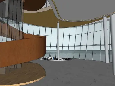 MUSEUM ORGANIC SHAPE PUCLIC BUILDING 3D model