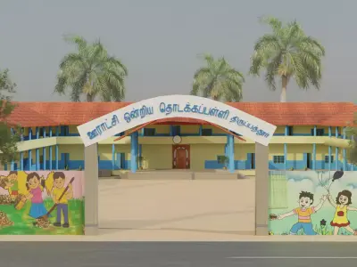government school model Free 3D model