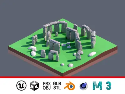 land 86A Low-poly 3D model