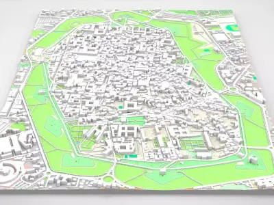 Cityscape Lucca Tuscany Italy 3D model