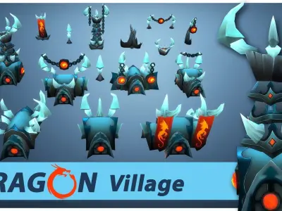 RTS Mega Pack Fantasy Buildings Low-poly 3D model