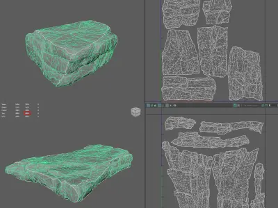 Modular rocks 3D model