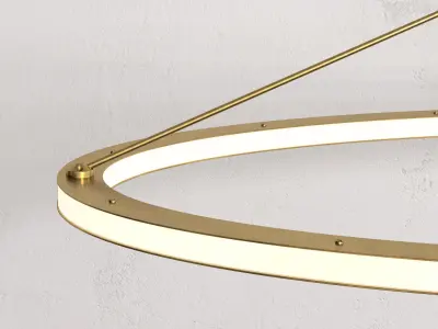 Halo Oval Pendant 3D model