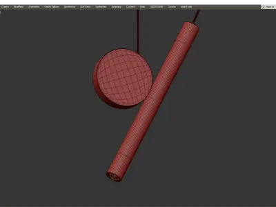 DROTT B modern pendant light - gold Low-poly 3D model