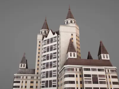 MSK Building 55 Low-poly 3D model