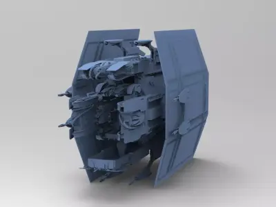 Sci-Fi Shuttle launcher 2 3D model