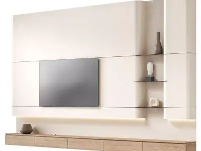 RJ Easy Design TV Wall 02 3D model