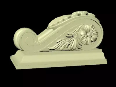 carved pilaster 3D model 11