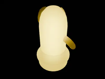 Indirect lighting of haniwa and Earth figurine 3D model