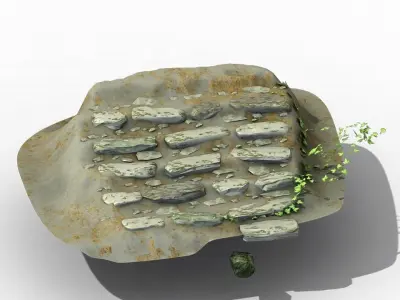 New Village - stone steps 04 3D model