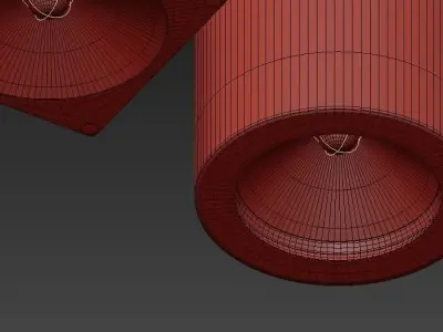Ceiling three outdoor wall lights 3D model