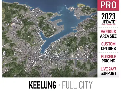 Keelung Low-poly 3D model