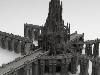 Maleficent castle Tower 1 3D model