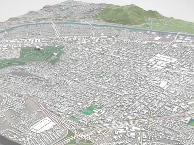 Cityscape Glendale California United States 3D model