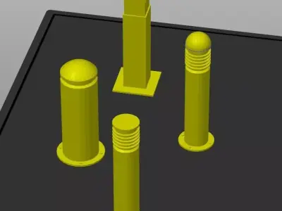 Bollards 3D print model